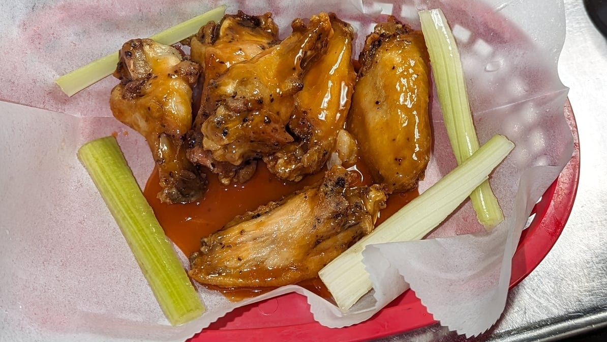 6 Jumbo Wings.