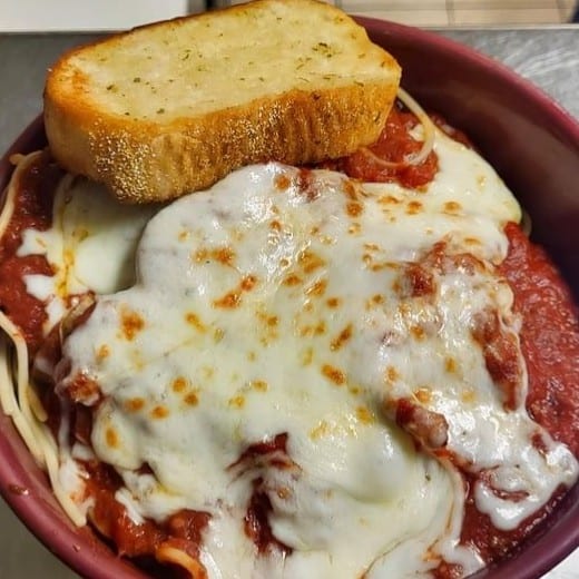 Loaded Baked Spaghetti.