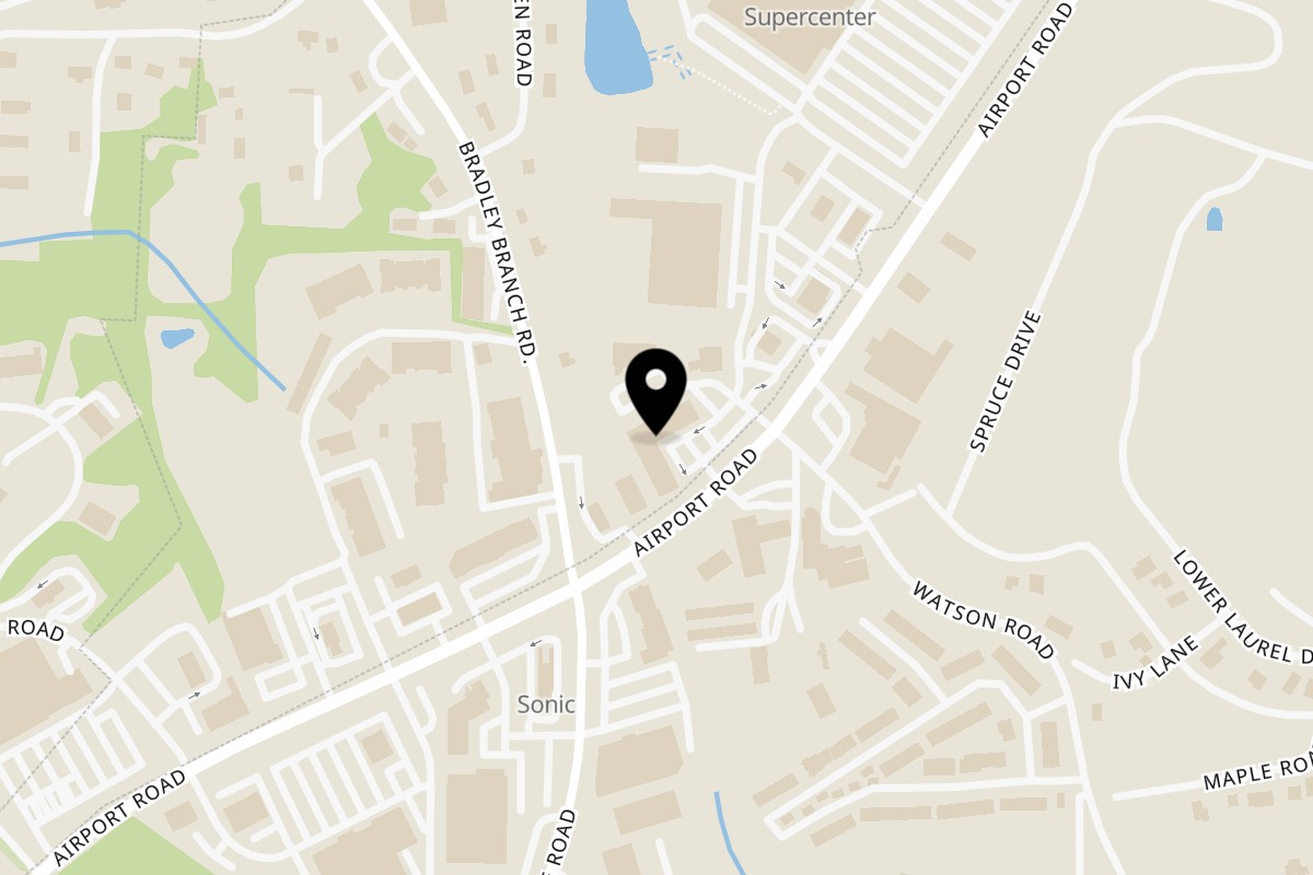 Map showing the location of 32 Ice Bar on 140 Airport Rd in Arden
